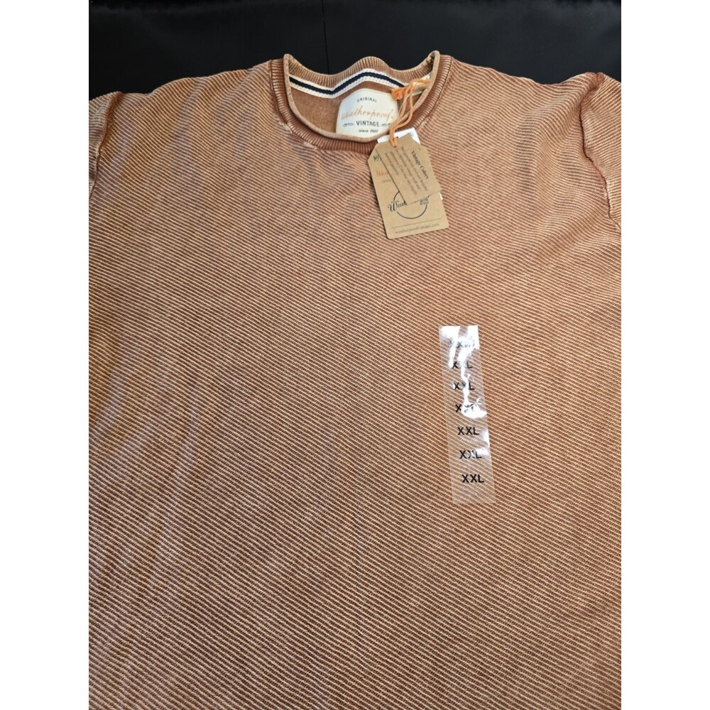 Weatherproof Vintage Twill Stonewash Sweater in the "Gingerbread" color.